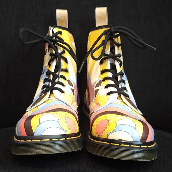 Dr. Martens, Vegan 1460 Retro Kemble Lace Up Boots - Unisex - Picture 3 of 11